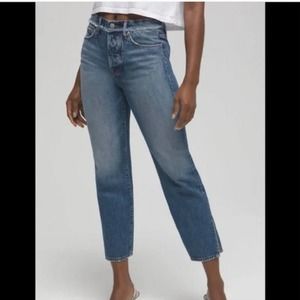 Good American Blue Straight Leg Jeans